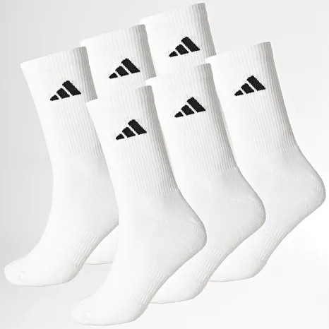 MEIA ADIDAS ACOLCHOADO CANO MEDIO BCO X6
