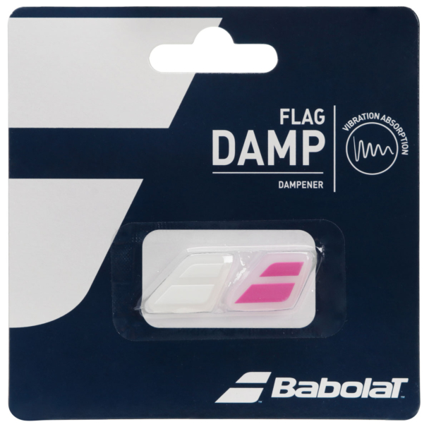 ANTIVIBRADOR BABOLAT FLAG DAMP ROSA/BRANCO x2