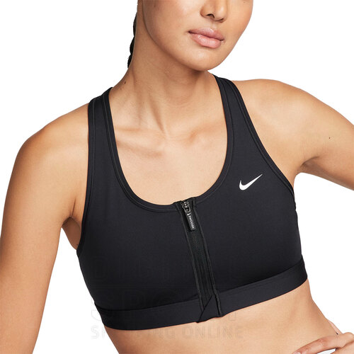 TOP NIKE SWOOSH FEMININO C/ZIPER PRETO