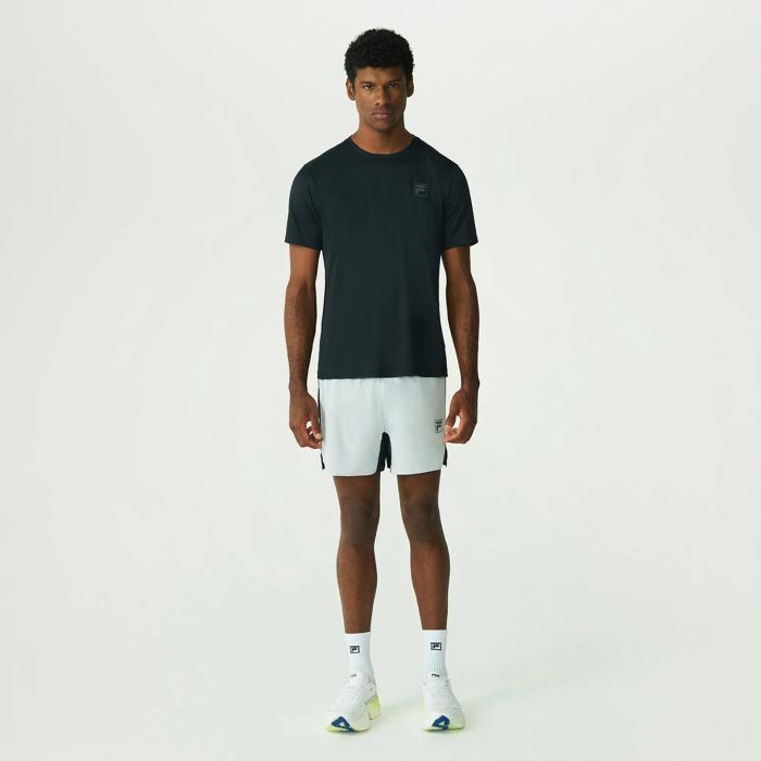 SHORTS FILA RACER 5" CINZA GLACIAL/PRETO