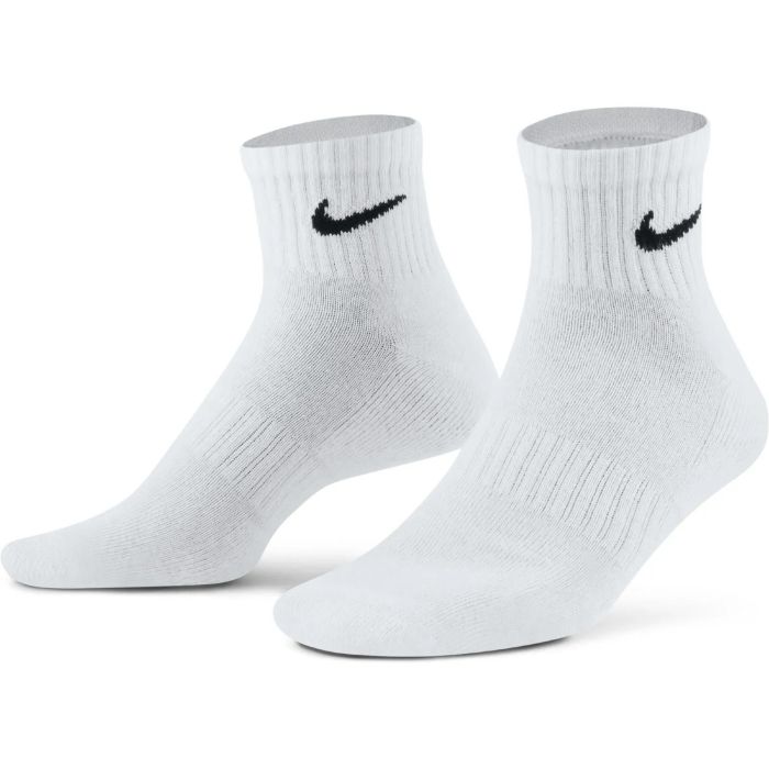 Meia Nike Everyday Cushioned Ankle Dri-FIT Branca X3