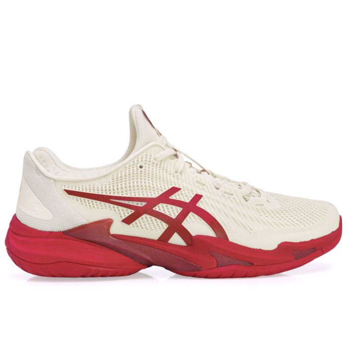 TENIS ASICS COURT FF 3 NOVAK ALL COURT BRANCO/VERMELHO