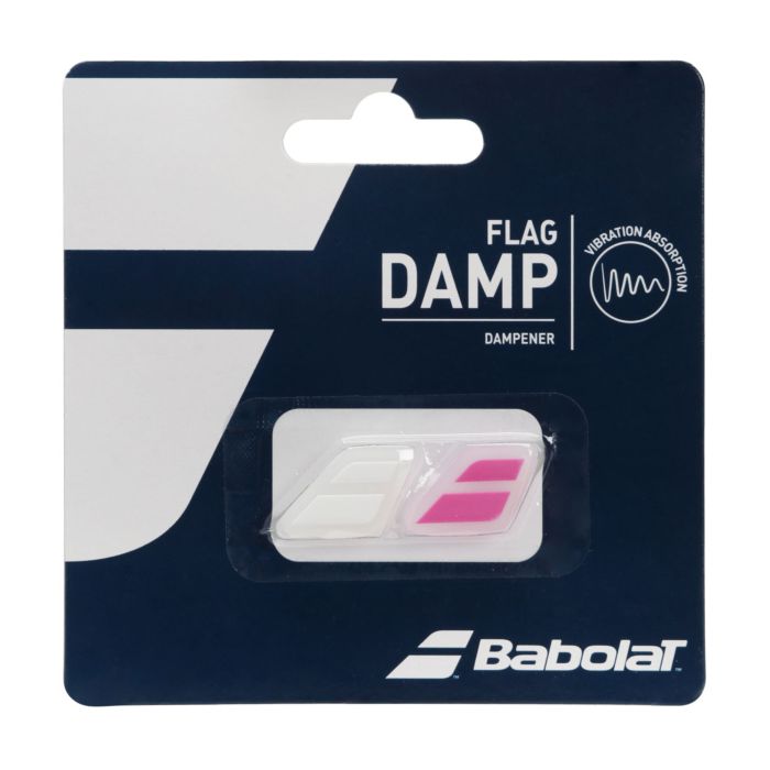 ANTIVIBRADOR BABOLAT FLAG DAMP ROSA/BRANCO x2