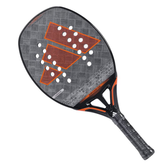 Raquete de Beach Tennis Adidas Adipower 3.3 H24 Preta Prata e Laranja