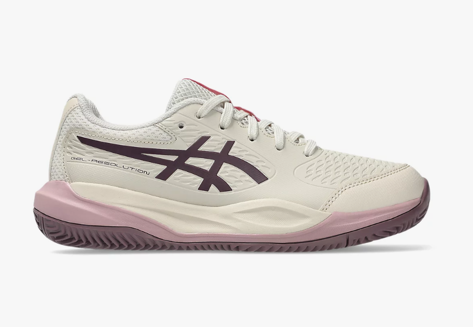 TENIS ASICS GEL-RESOLUTION X GS CLAY BRANCO/ROXO